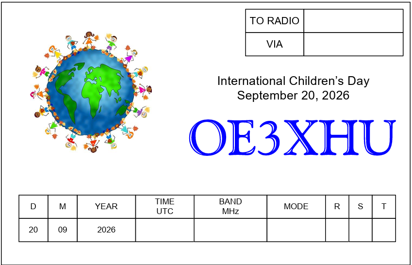 (Einladung) Tag der offenen Tür OE3XHU (int. Weltkindertag)