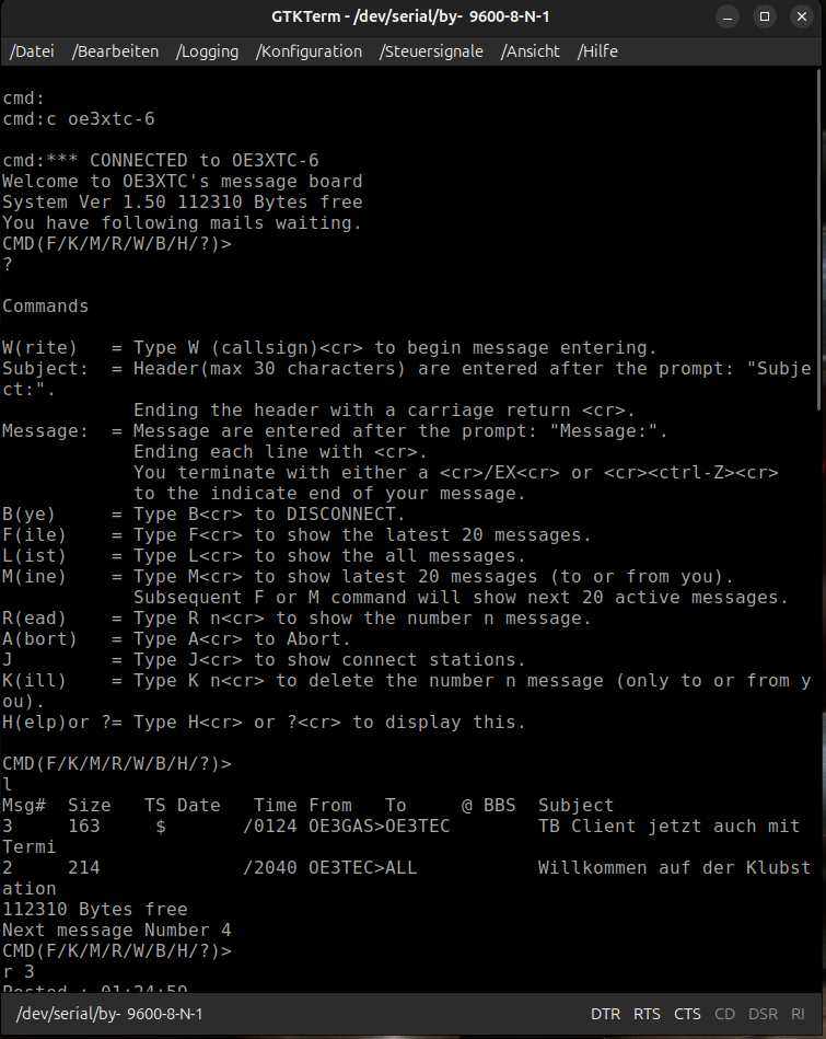 Packet Radio Tests